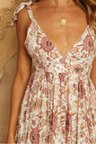 Off Shoulder Backless Printed
