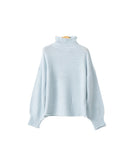 Fongt Women's WISH Turtleneck Long Sleeve Jumper Loose Casual Knit Sweater