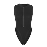 Fongt Cool And Refreshing Sexy Sleeveless Sleeveless Onesie Women's Fashion Pure Color Versatile Bodice