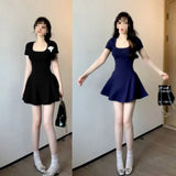 Fongt Girls Pure Style Dress Women's Summer 2025 New Small Shens Skinny A-Word Dress