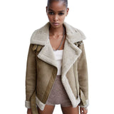 Fongt Women's Clothing 2025 New Large-Clip Women's Style Thick Locomotive Leather Fur Coat