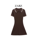 Fongt Homemade New Women's Classic Eight-Strand Knitted Mini Dress 0014001