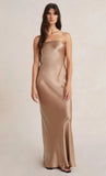 Satin Tube Maxi Dress-Outfit