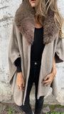 Fongt New Women's Autumn And Winter Loose Long Sleeve Big Collar Collar Coat
