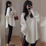 Sweater Soft Waxy Laziness Cover 2024 Spring New Style Light Mature Small Loose Knitted Blouse-Outfit