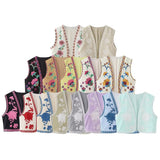 Fongt Embroidered Open Tao 2025 Vest National Style Summer Multi-Color Vest Women's Clothing