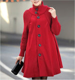 Fongt Autumn And Winter New Korean Version Of The Large Size Of Women's Clothing In The Long Loose Caravan Cape Coat