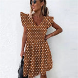 Casual Slim Thin Party O Neck Dot