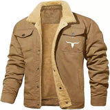Fongt And Winter Men's Jacket With Velvet Cotton Work Clothes Casual Jacket Jacket