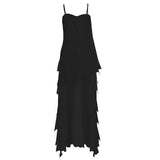 Fongt Summer Women's Solid Color Slim High Waist Fashion One Word Collar Halter Dress-Outfit
