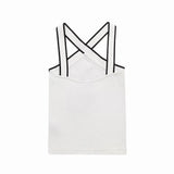 Fongt Repair Summer New Women's Cross-Sling Vest Bump Color Top