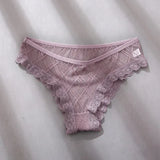 Women's Panties Mesh Lace Lingerie Temptation Low-waist Panties Transparent Hollow Out Briefs Women's Underwear