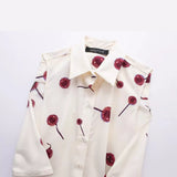 2024 New Street Style Printed Poplin Shirt Dress 3089144-Outfit
