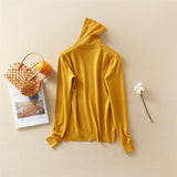 New-Coming Autumn Winter Tops Solid Turn-Down Collar Pullovers Female Thick Turtleneck Knitted High Street Women
