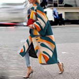 Fongt Spring And Autumn Wishebay Long Horn Sleeve Coat Print Loose Wind Coat