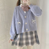 Spring Autumn V-neck Cotton Knitted Sweateong Sleeve Casual Fashion Single-breasted Harajuku Jacket Cardigans 2022
