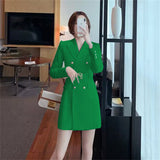 Fongt And Autumn High-Grade Thin 2025 Wind Coat Women's Long Spring And Autumn New Double Row Buckle Long Suit Coat