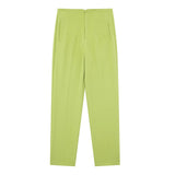 Fongt Workplace Women's Display High Waist Waist Suit Trousers 38 Color Reduced Age And Ankle Pants