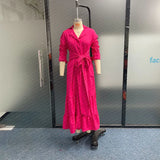 Fongt Summer New Fashion Temperament Versatile Waist Cardigan Long Dress-Outfit
