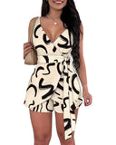 Independent Station Spring And Summer New Printed Belt Shorts Set In Stock-Outfit
