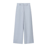 Fongt Homemade New Women's Seam-Cheaded Belt Belt Belt High-Waisted Straight Trousers