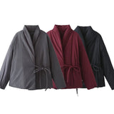 Fongt Fall Women's Double Lint And Uniform Small Design T-Shirt T-Shirt With Cotton Coat 0518047