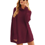 Fongt Only For Fashion Women's Top Jumper Turtleneck Loose Knit Sweater