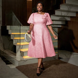 Fongt New Tihua Fabric Flower Dress African Grand A Dress Dresses