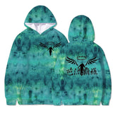 Hoodies Tokyo Revengers Valhalla Neon Emblem Print Oversized Sweatshirt Tie Dye Anime Manga Tokyo Revengers Hoody