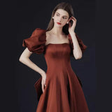 Fongt Shoulder Evening Dress 2025 New Atmospheric Long Dress Annual Conference Host Graduation Party