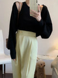 Autumn High Quality Knitting Suit Women New Long Sleeve Round Collar Two Piece