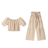 Fongt New Women's Wide-Legged Trousers Commuting High-Waisted Solid-Colored Micro-Tape With Hanging Pants Casual Suit