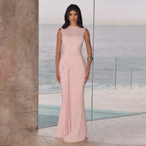 Fongt Fashion Solid-Colored Sleeveless Ribbon Dress In Autumn 2025