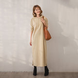 Fongt 2025 Autumn And Winter New Fashion Temperament Loose Display Lanky Long Sleeve Dress Woman