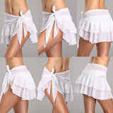 Style Women Solid Pareo Beach Bikini Cover Up Wrap Skirt Sarong Beachwear Bathing Suit Beachwear