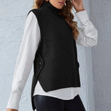 Fongt Women's Vest Pure Color Knit Turleneck Pullover Sleeveless Sweater
