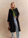 Fongt Temperament POLO Sweater Women Autumn And Winter Kaqi Single Buckle New Coat