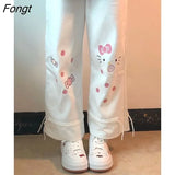 Cartoon Cat Trousers Casual Harajuku Harem Pants Anime High Waist Sweatpants Femme Cool Ulzzang Gothic Hip Hop Pants