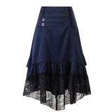Commute Retro Women's Lace Drawstring Midi Summer Female