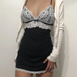 2024 Lace Bow Tie Ins Fashionable Sexy A-Shaped Dress Is A Female Hair Substitute.-Outfit