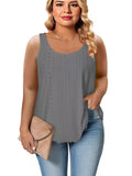 Fongt 2025 New Round-Neck Loose Sleeveless Women's T-Shirt