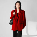 Fongt And Autumn Thin Gray Blazer Female Senior Design Sense Small Korean Version Of Casual Small Suit Tide