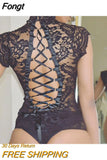 Women's Sexy Sissy Lace Bandage See Through Lingerie Nightwear G-String Underwear Erotic
