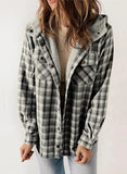Fongt 2025 Women's Jacket Long Sleeve Hairy Hooded Jacket Jacket With Pocket
