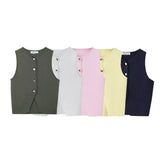 2024 New Street Style Simple And Slim Short Knitted Vest 5536027-Outfit