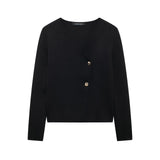 Fongt New Asymmetric Button Decoration Knitted Cardigan Jacket 4192124