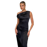 Fongt Thoracic Dress Women Summer Solid Babes Dress High-Sleeveless Mid-Length Dress Dress Women's Dress