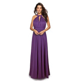 Elegant Evening Long Deep V Halter