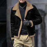 Fongt New Fur All-In-One Lamb Hairy Men's Coat With Thick Woolen Velvet Jacket Blow List