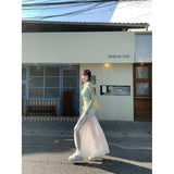 Fongt Style Set A Complete Set Of Early Spring New Sunscreen Long-Sleeved Top Design Half-Body Skirt Tide